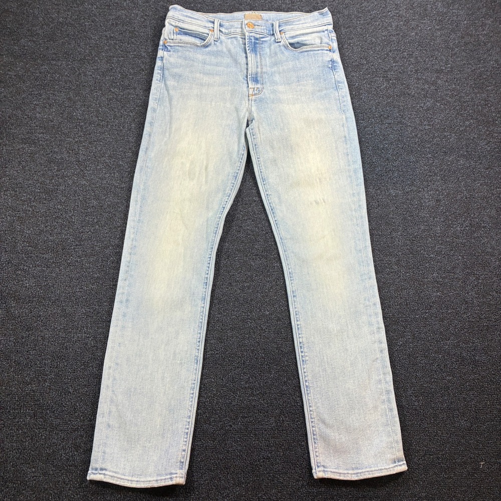 Mother The Midrise Dazzler Flood Jeans Women 30 Light Blue Sweet Petals Slim